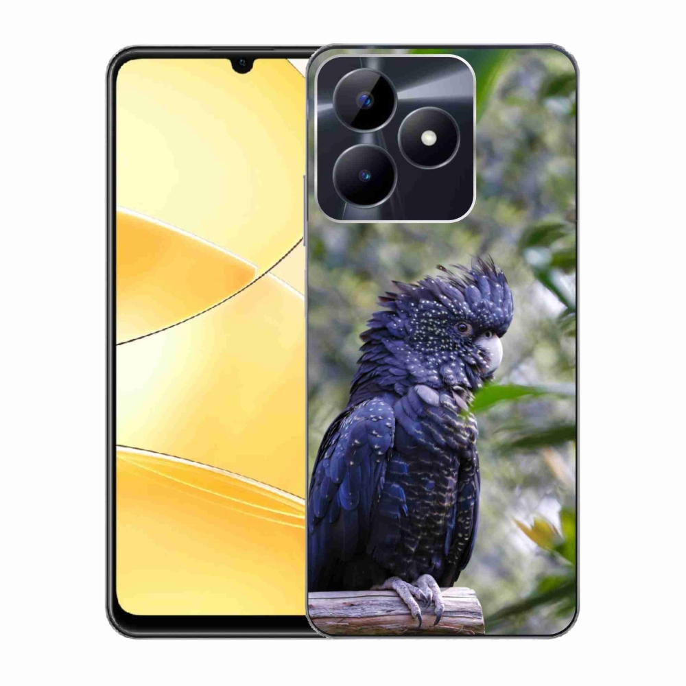 mmCase géltok a Realme C51/C53-hoz – fekete kakadu papagáj