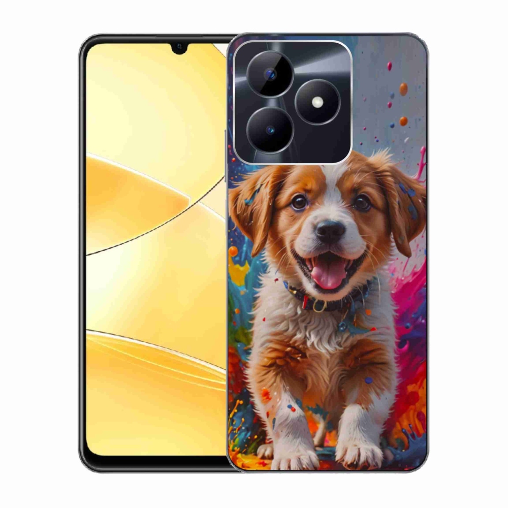 mmCase gél tok a Realme C51/C53-hoz – aranyos kiskutya 3