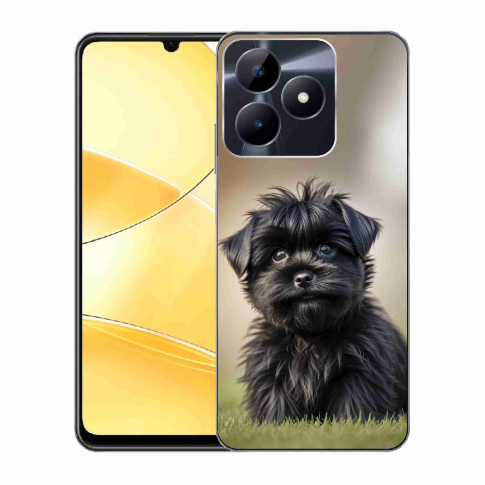 mmCase gél tok a Realme C51/C53-hoz – aranyos fekete kutyus