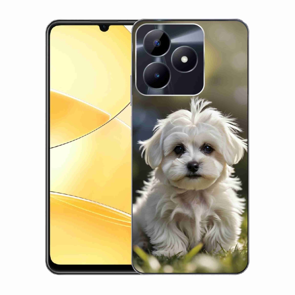 mmCase gél tok a Realme C51/C53-hoz – aranyos máltai kutyus