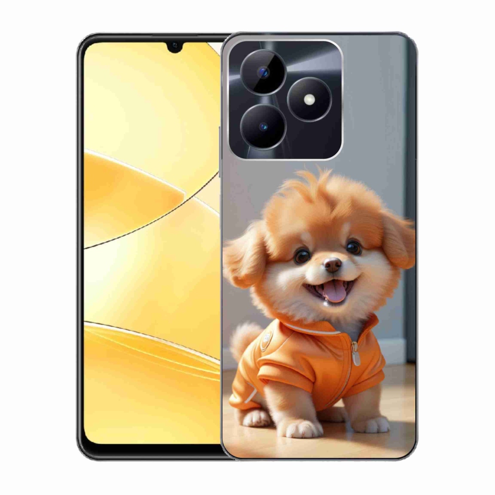 mmCase gél tok a Realme C51/C53-hoz – aranyos pomerániai pulóverben