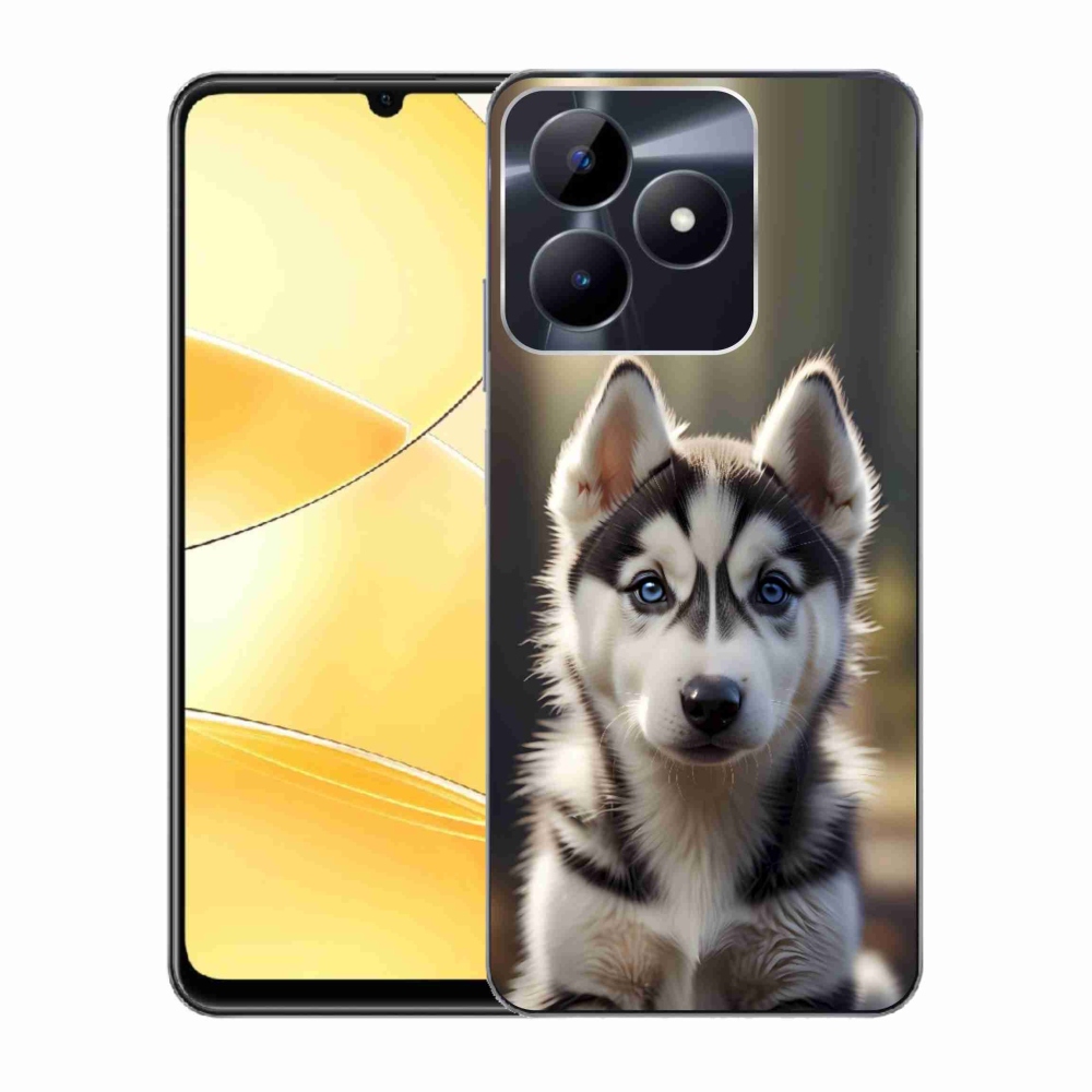 mmCase gél tok a Realme C51/C53-hoz – aranyos szibériai husky