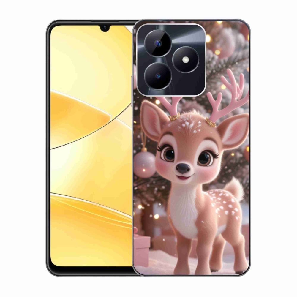 mmCase gél tok a Realme C51/C53-hoz – aranyos rénszarvas