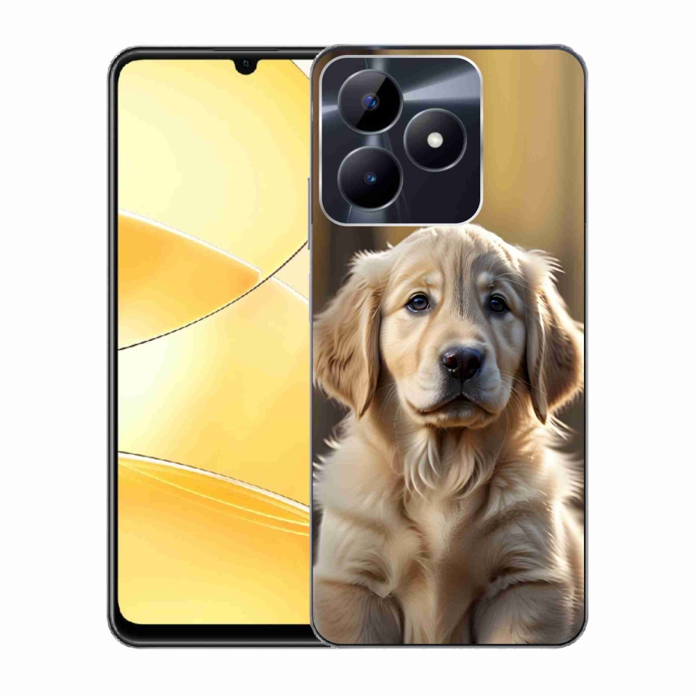 mmCase gél tok a Realme C51/C53-hoz – aranyos arany retriever