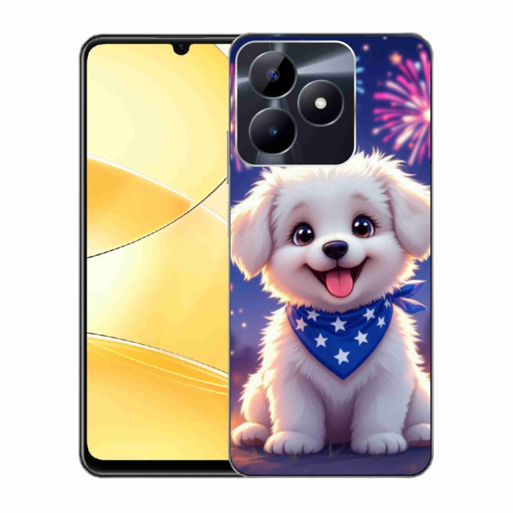 mmCase gél tok a Realme C51/C53-hoz – ünnepi kiskutya