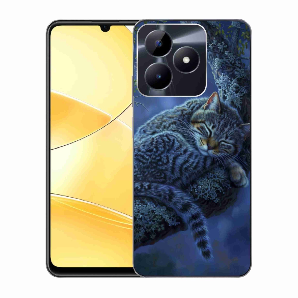 mmCase gél tok a Realme C51/C53-hoz – alvó macska