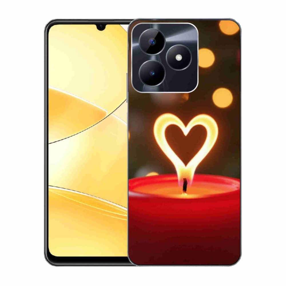 mmCase gél tok a Realme C51/C53-hoz – lángoló szív