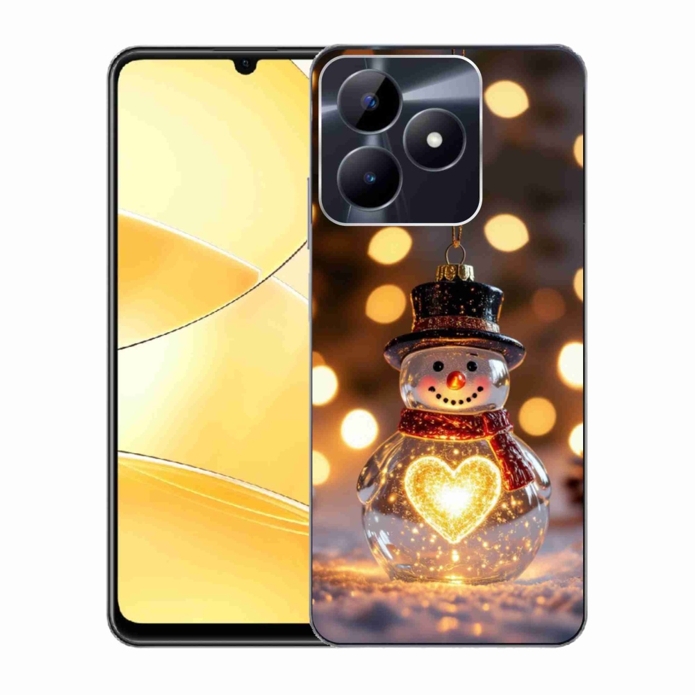 mmCase gél tok a Realme C51/C53-hoz – világító karácsonyi hóember