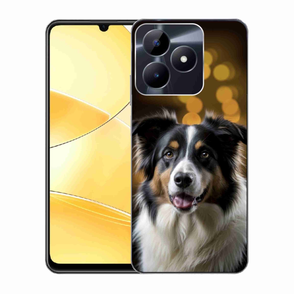 mmCase gél tok a Realme C51/C53-hoz – mosolygós ausztrál juhászkutya