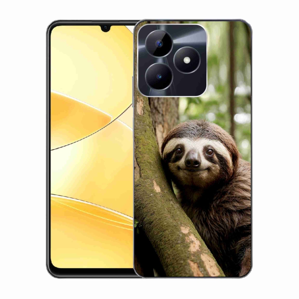 mmCase gél tok a Realme C51/C53-hoz – mosolygós lajhár