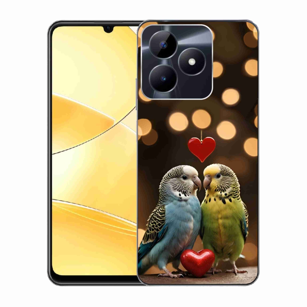 mmCase géltok a Realme C51/C53-hoz – szerelmes papagájok