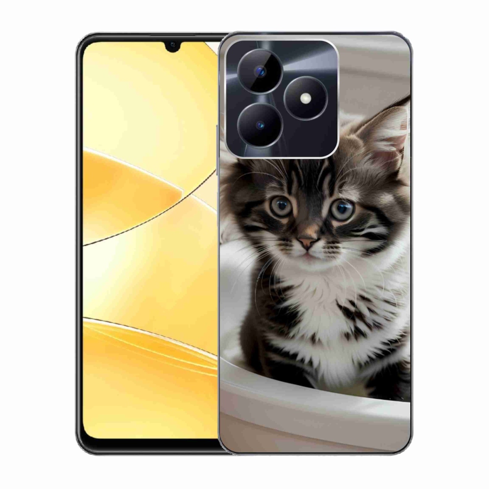 mmCase gél tok a Realme C51/C53-hoz – kíváncsi cica