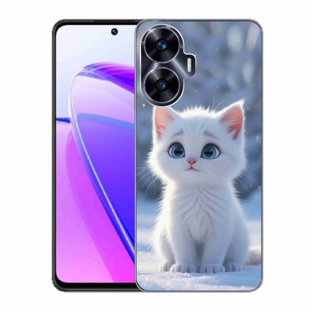 mmCase géltok a Realme C55-hez – fehér cica 3