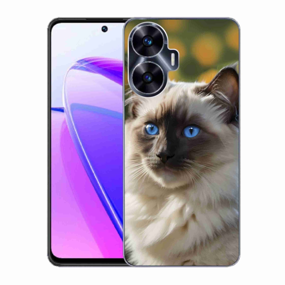 mmCase géltok a Realme C55-hez – fehér ragdoll