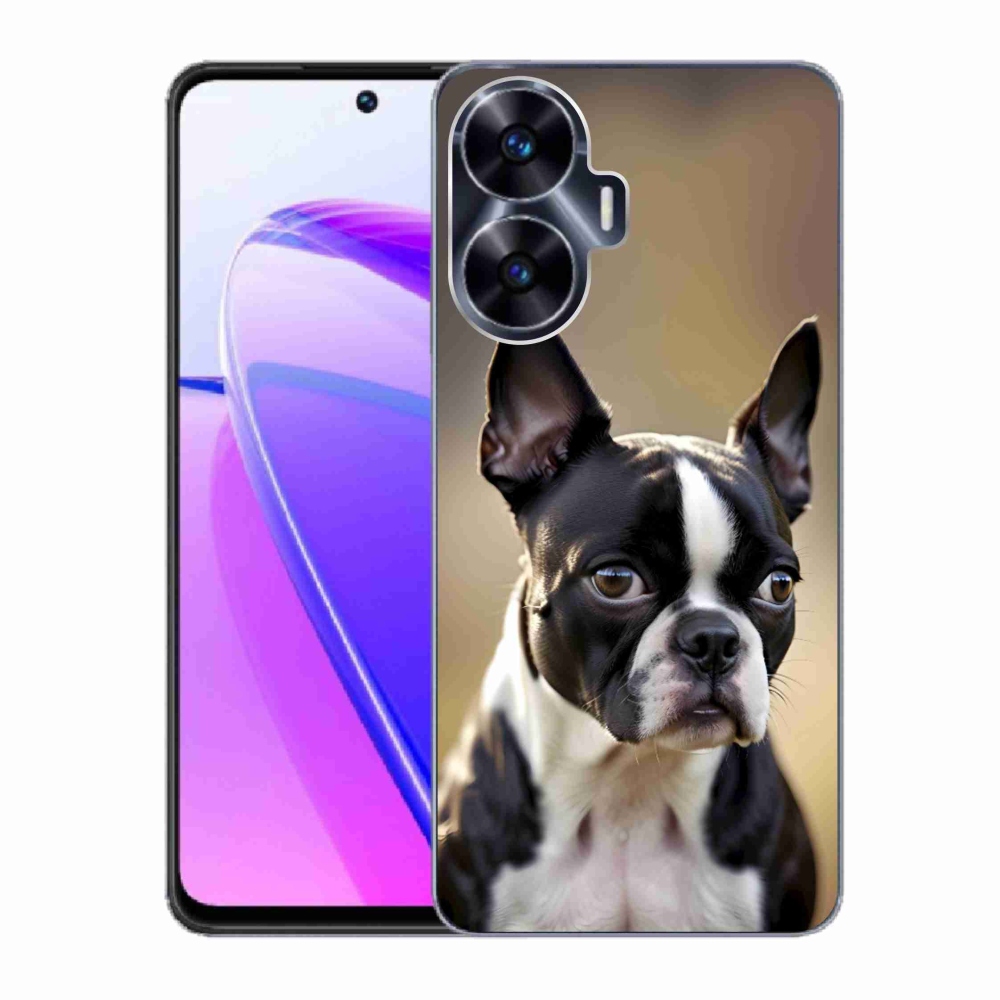 mmCase gélhuzat a Realme C55-hez – bostoni terrier