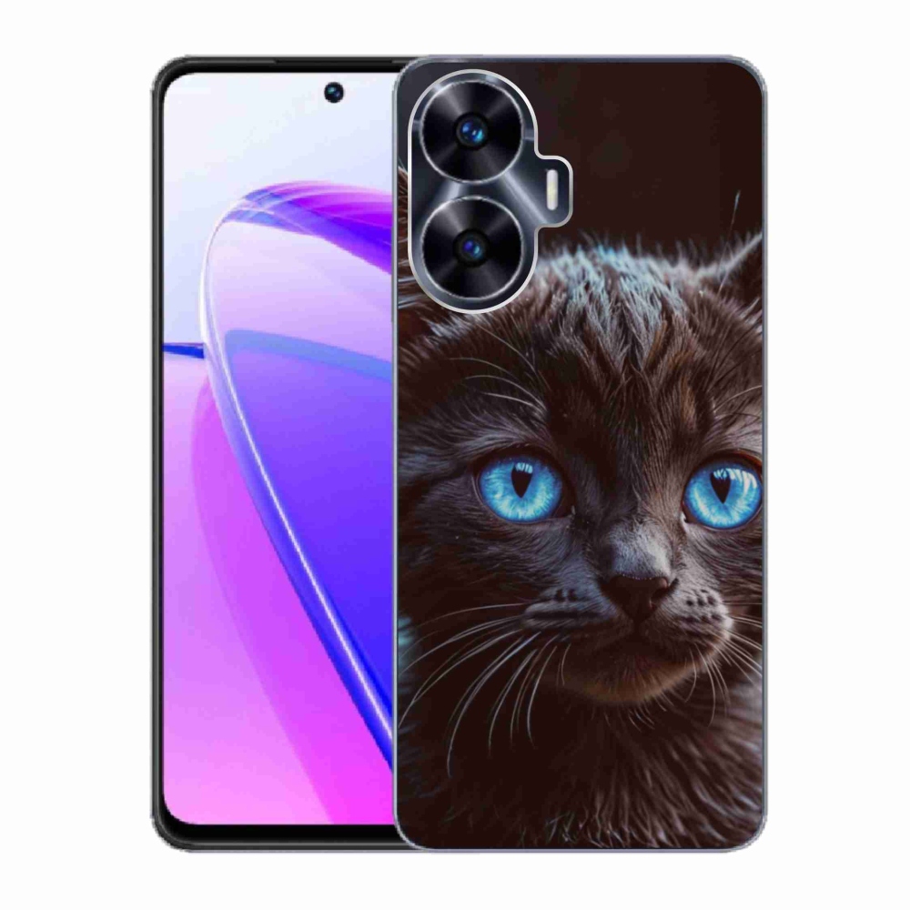mmCase gél tok a Realme C55-hez – fekete cica 2