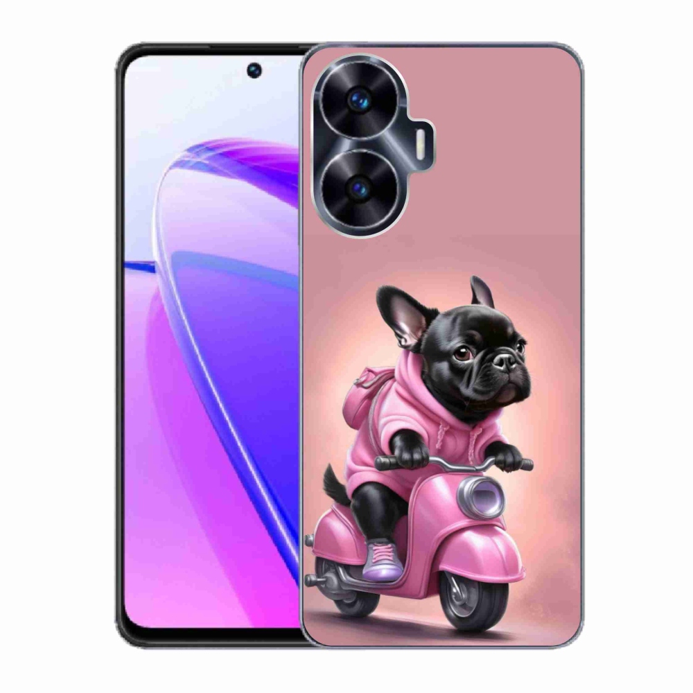 mmCase gél tok a Realme C55-hez – francia buldog robogón