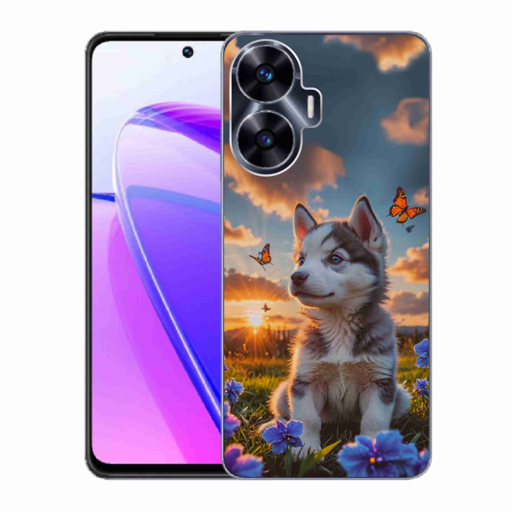 mmCase gél tok a Realme C55-hez – husky naplementekor