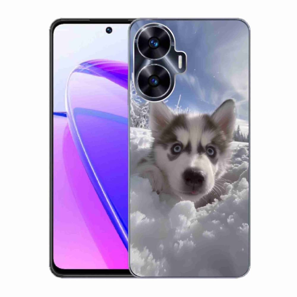 mmCase géltok a Realme C55-hez – husky a hóban