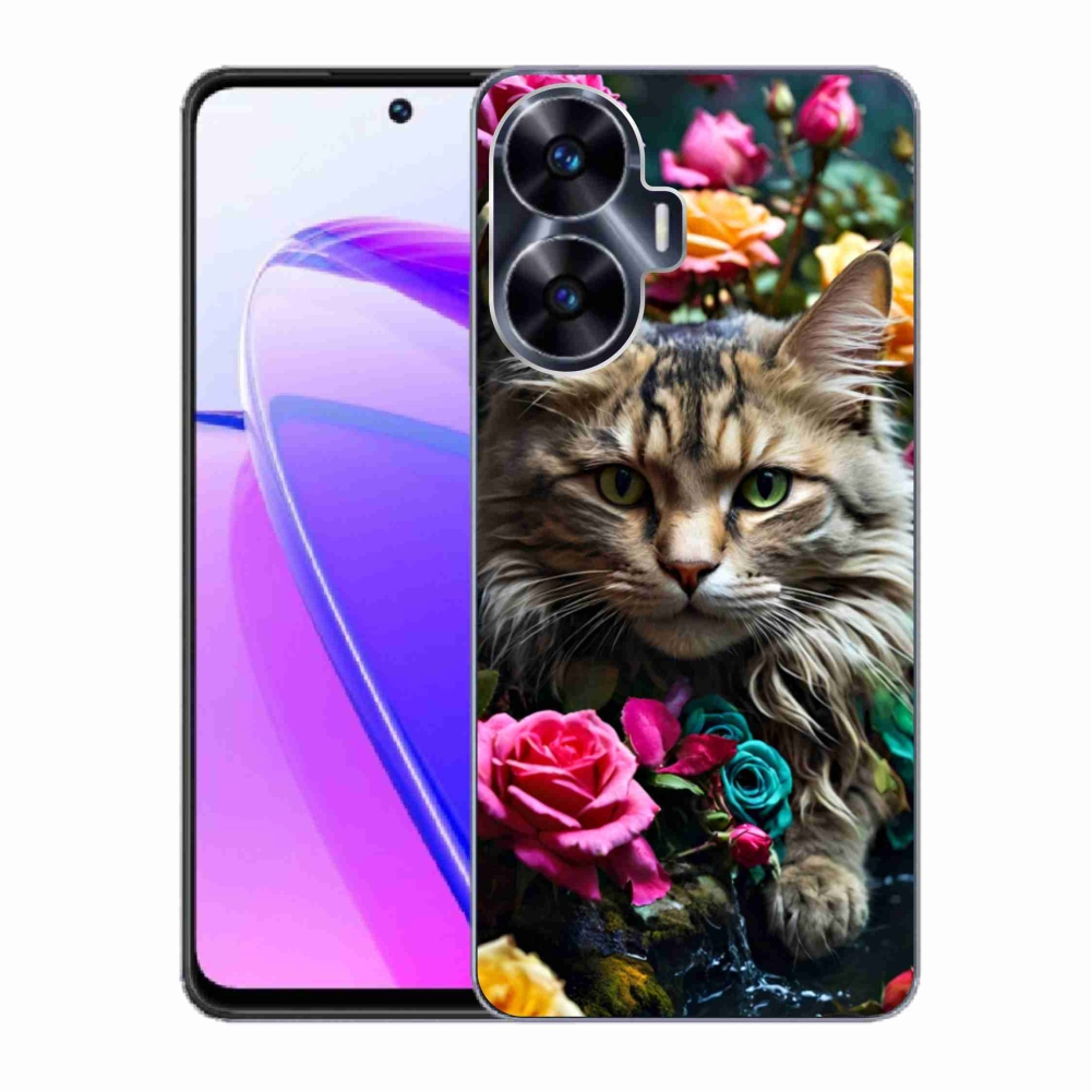 mmCase gélhuzat a Realme C55-hez – macskás mintázat 2