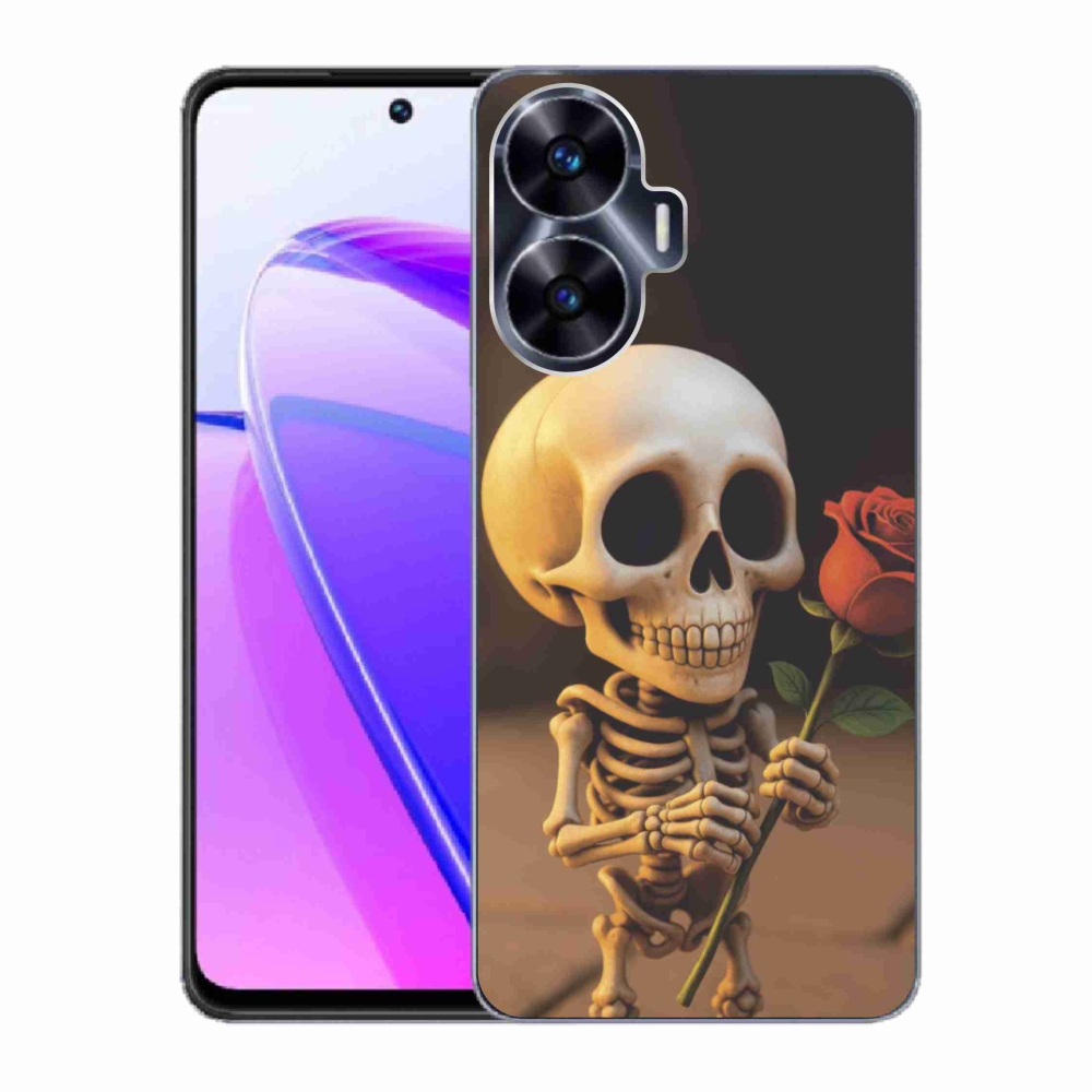 mmCase géltok a Realme C55-hez – csontváz rózsával