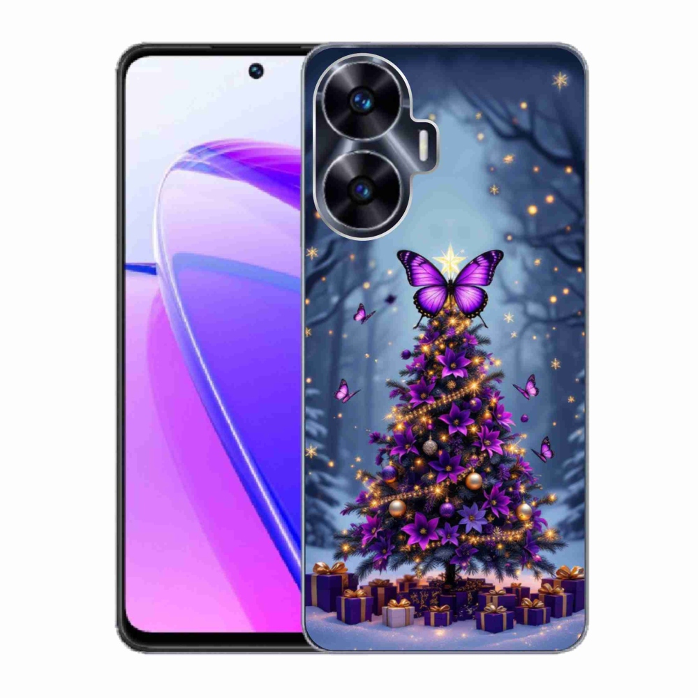 mmCase gél tok a Realme C55-hez – pillangós karácsonyfa