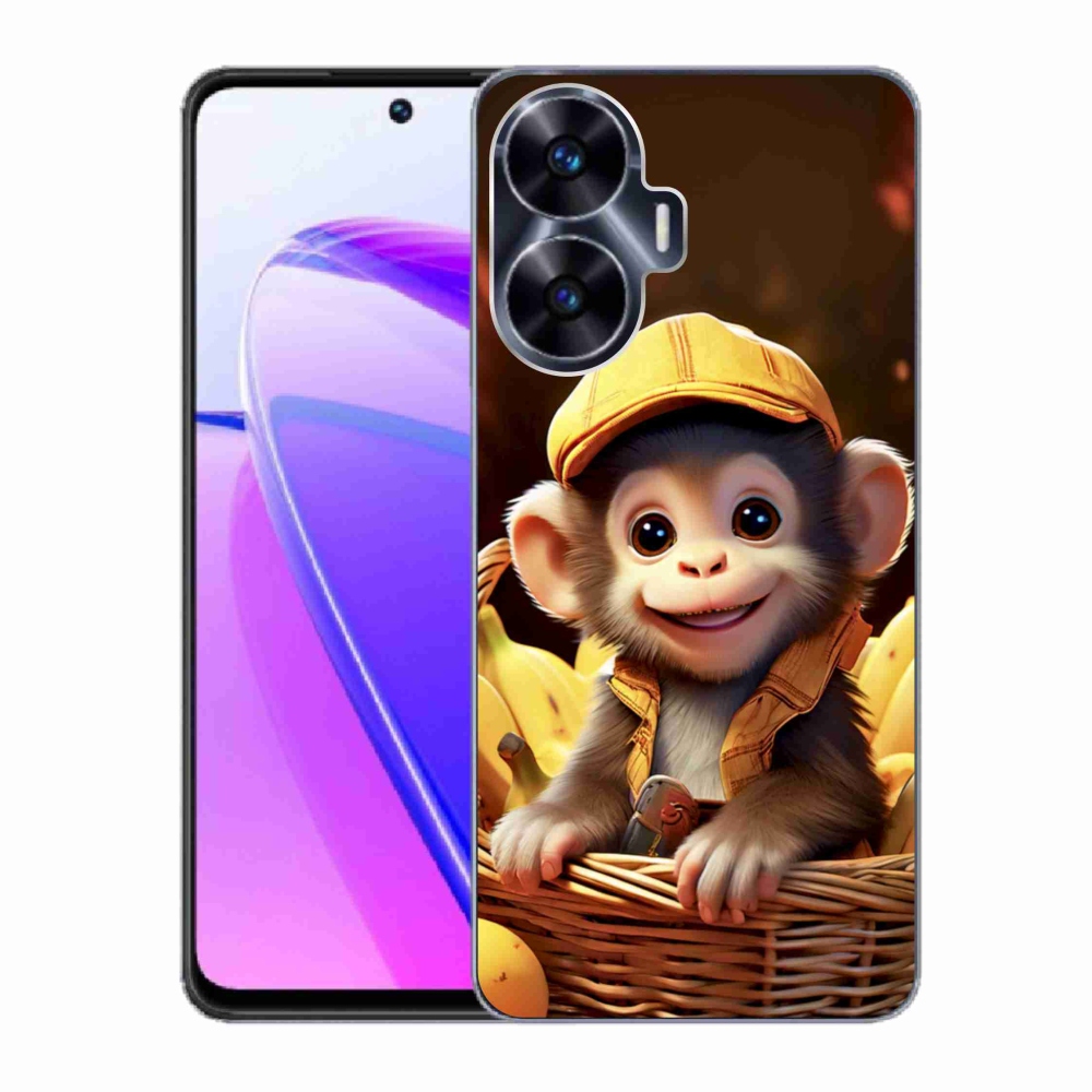 mmCase gél tok a Realme C55-hez – majom a kosárban