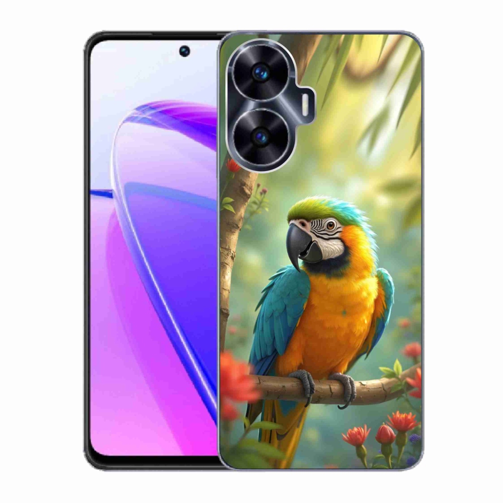 mmCase géltok a Realme C55-hez – kék-sárga ara papagáj
