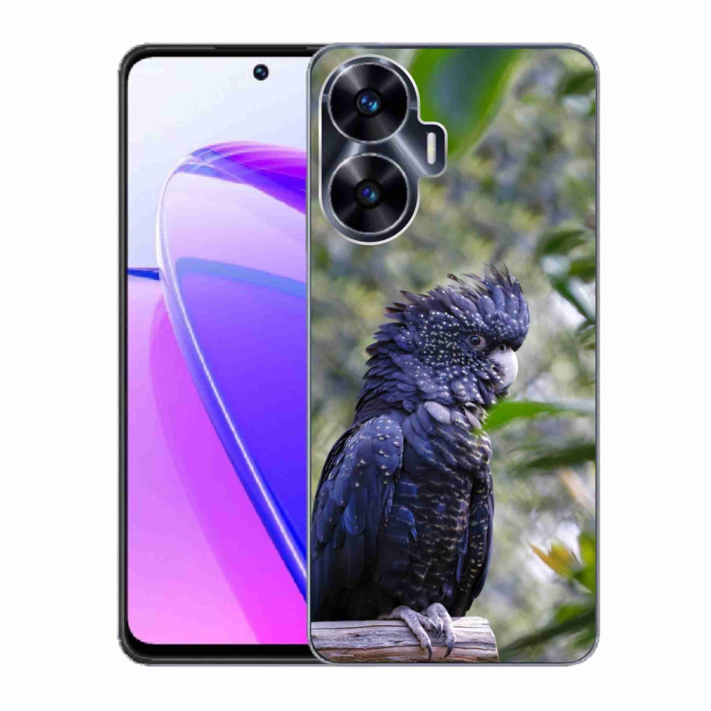 mmCase géltok a Realme C55-hez – fekete kakadu papagáj