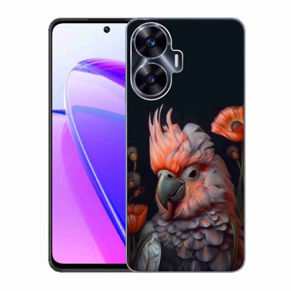 mmCase gél tok a Realme C55-hez – színes kakadu papagáj