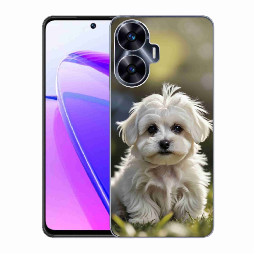 mmCase gél tok a Realme C55-hez – aranyos máltai kutyus