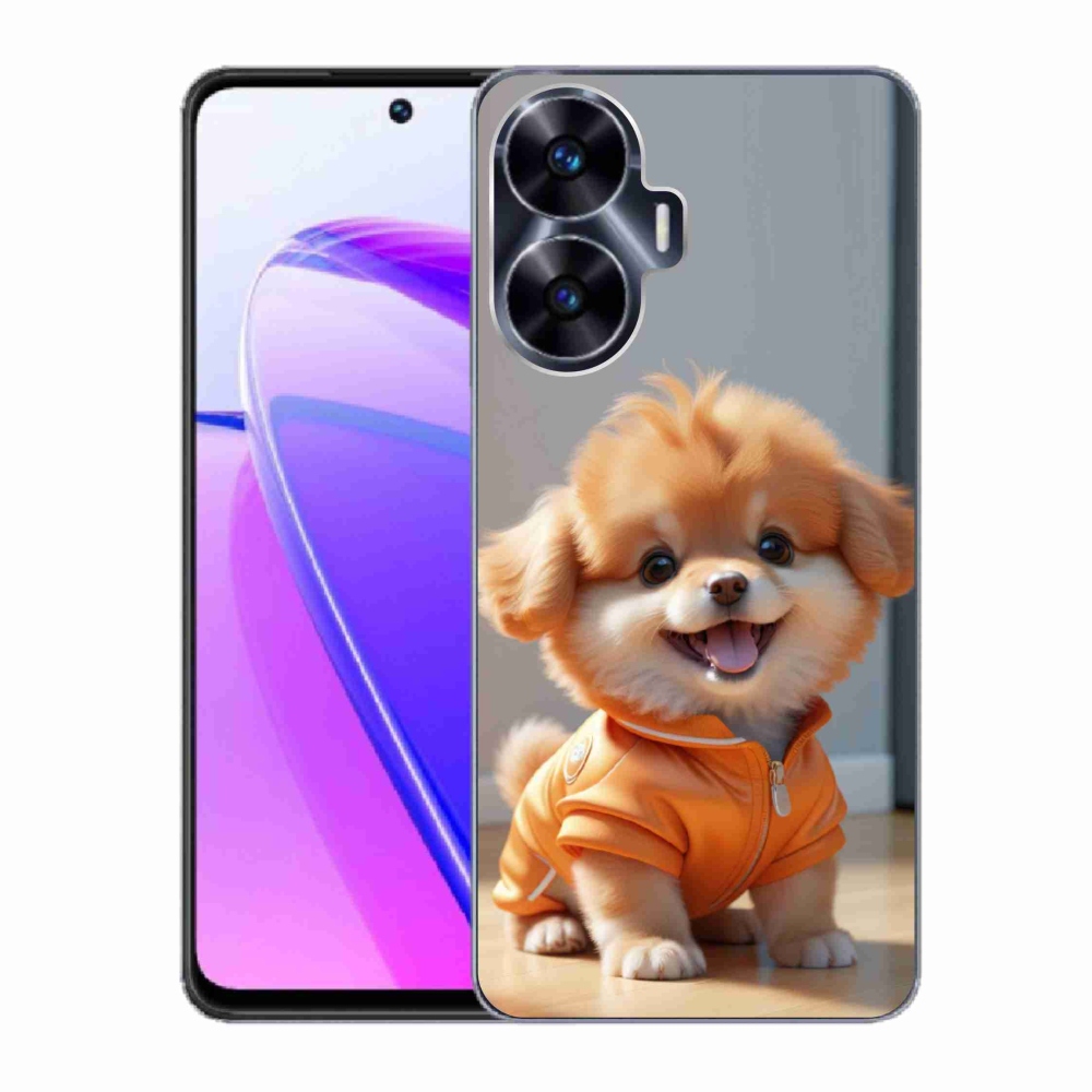mmCase gél tok a Realme C55-hez – aranyos pomerániai pulóverben
