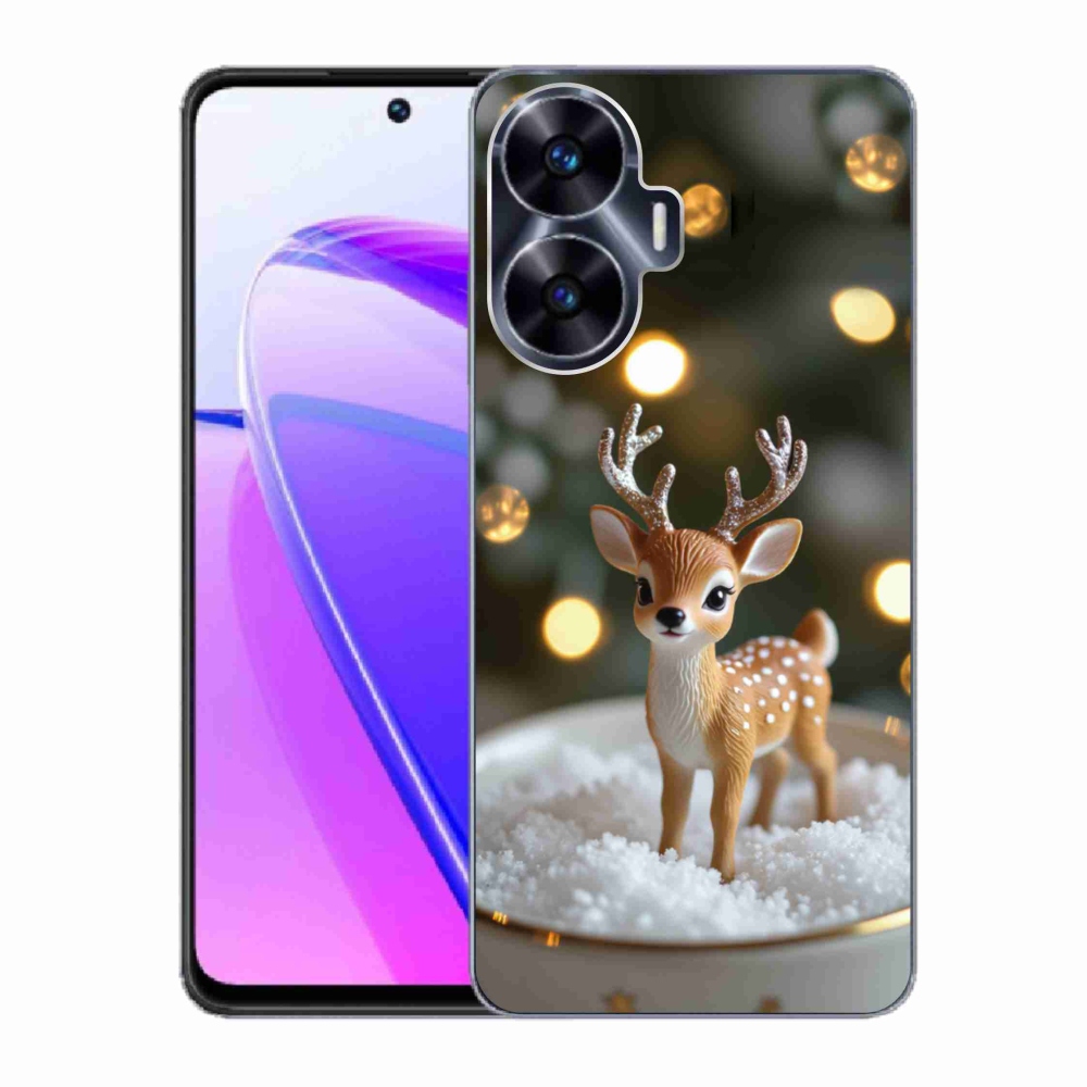 mmCase gél tok a Realme C55-hez – aranyos karácsonyi szarvas