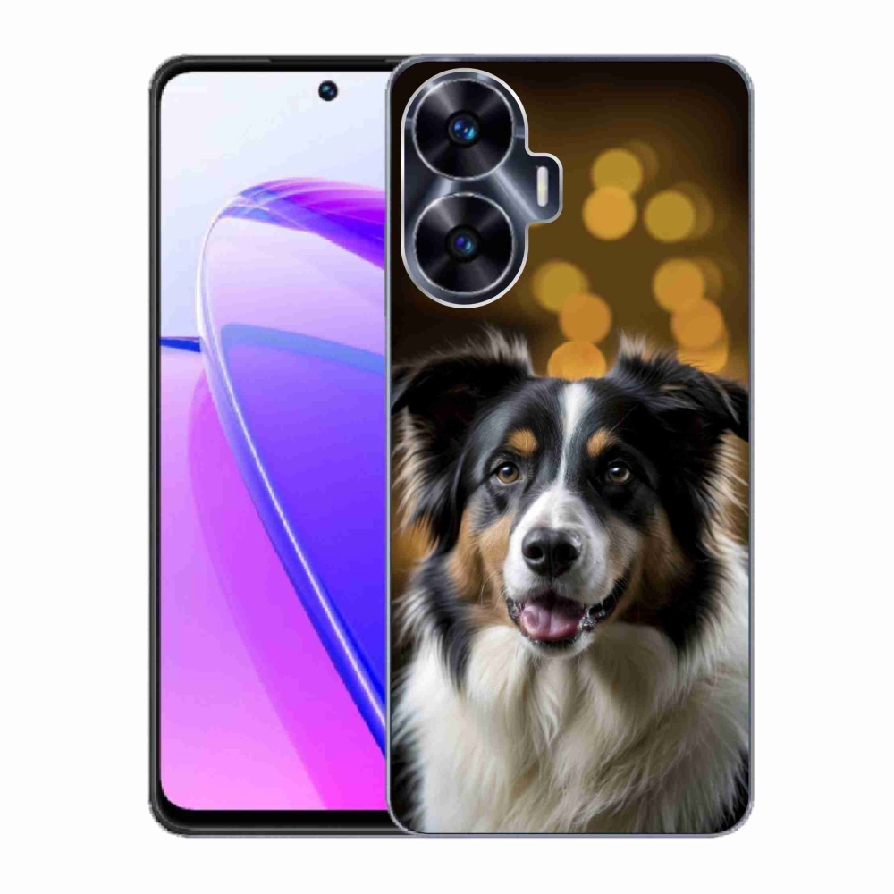 mmCase gél tok a Realme C55-hez – mosolygós ausztrál juhászkutya