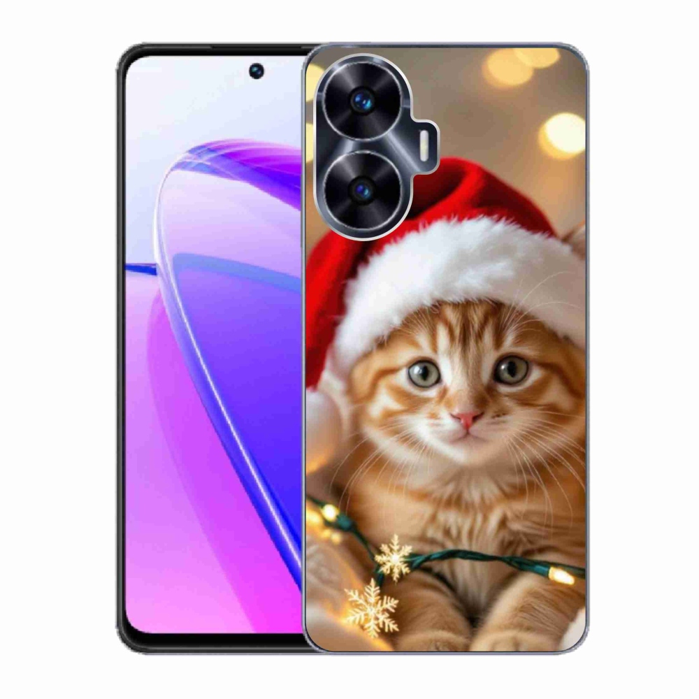 mmCase gél tok a Realme C55-hez – karácsonyi cica