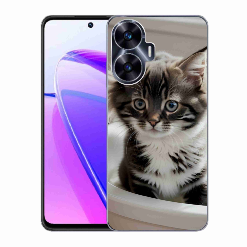 mmCase gél tok a Realme C55-hez – kíváncsi cica