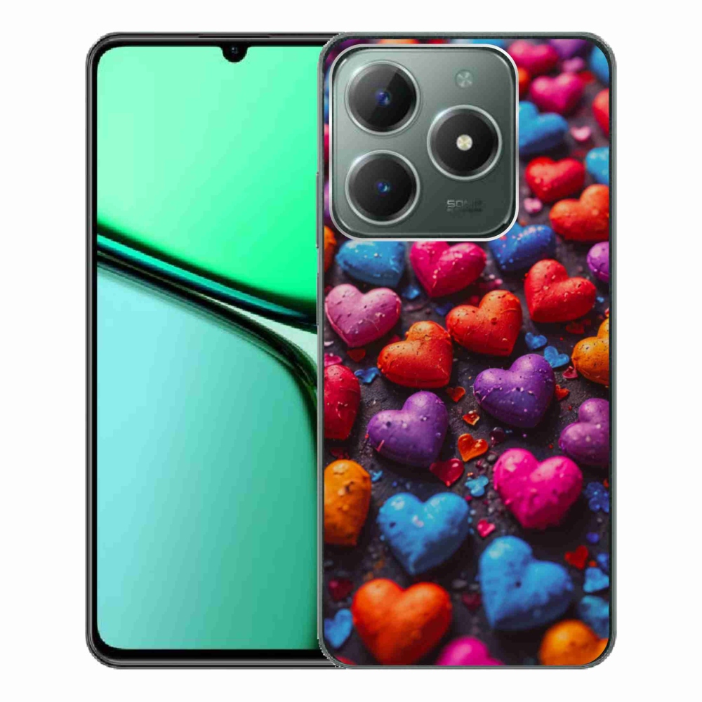 mmCase géltok a Realme C61-hez – színes szívek