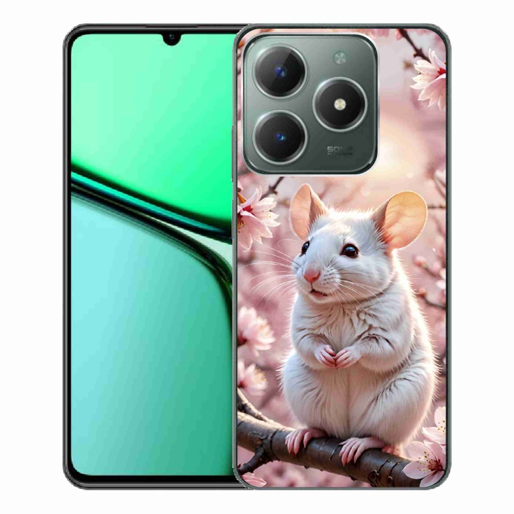 mmCase géltok a Realme C61-hez – fehér egér egy ágon