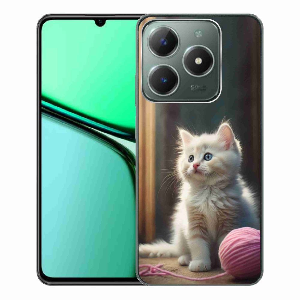 mmCase gél tok a Realme C61-hez – fehér cica 2