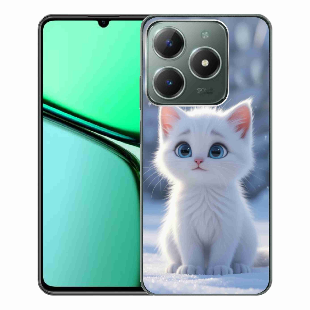 mmCase gél tok a Realme C61-hez – fehér cica 3