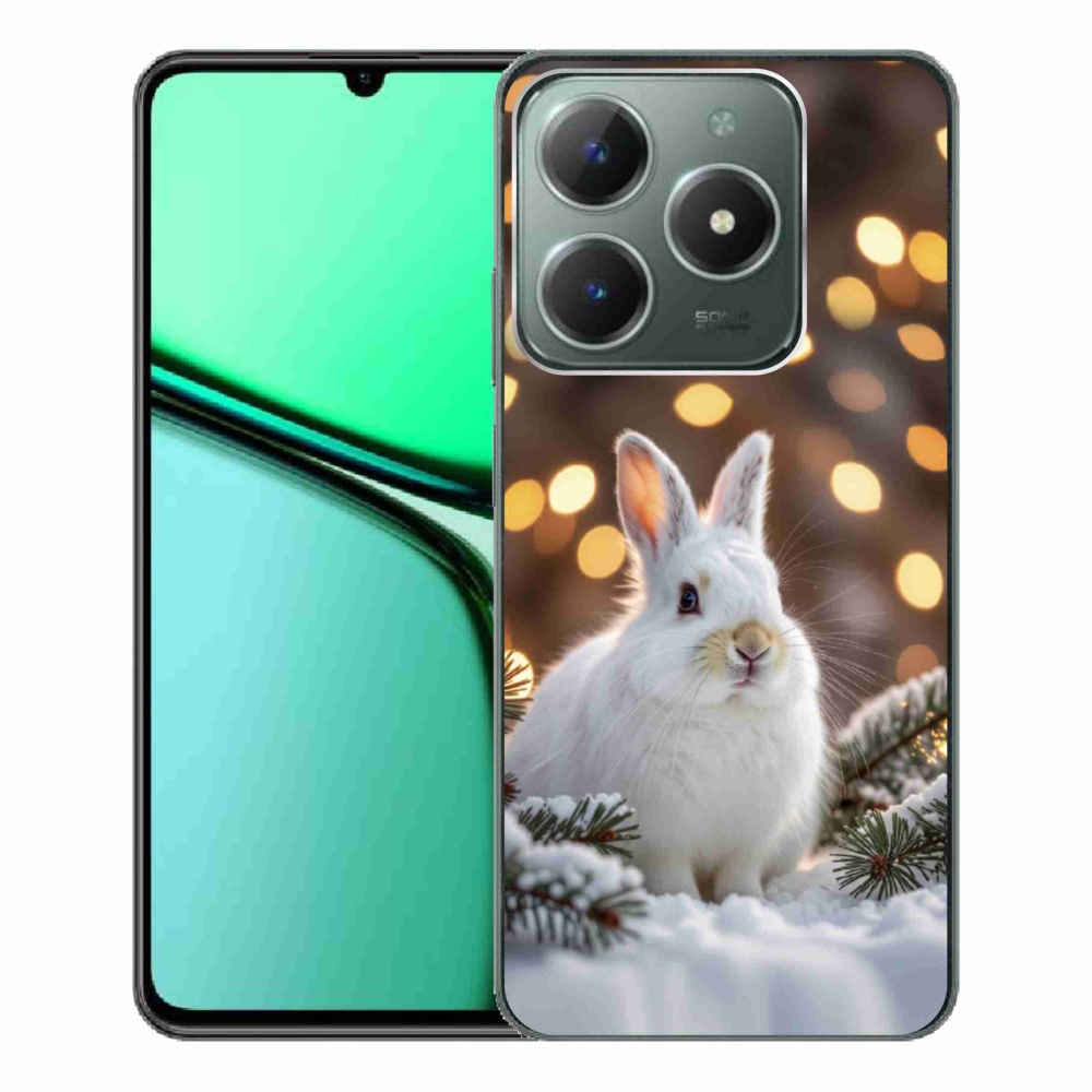 mmCase géltok a Realme C61-hez – fehér nyúl