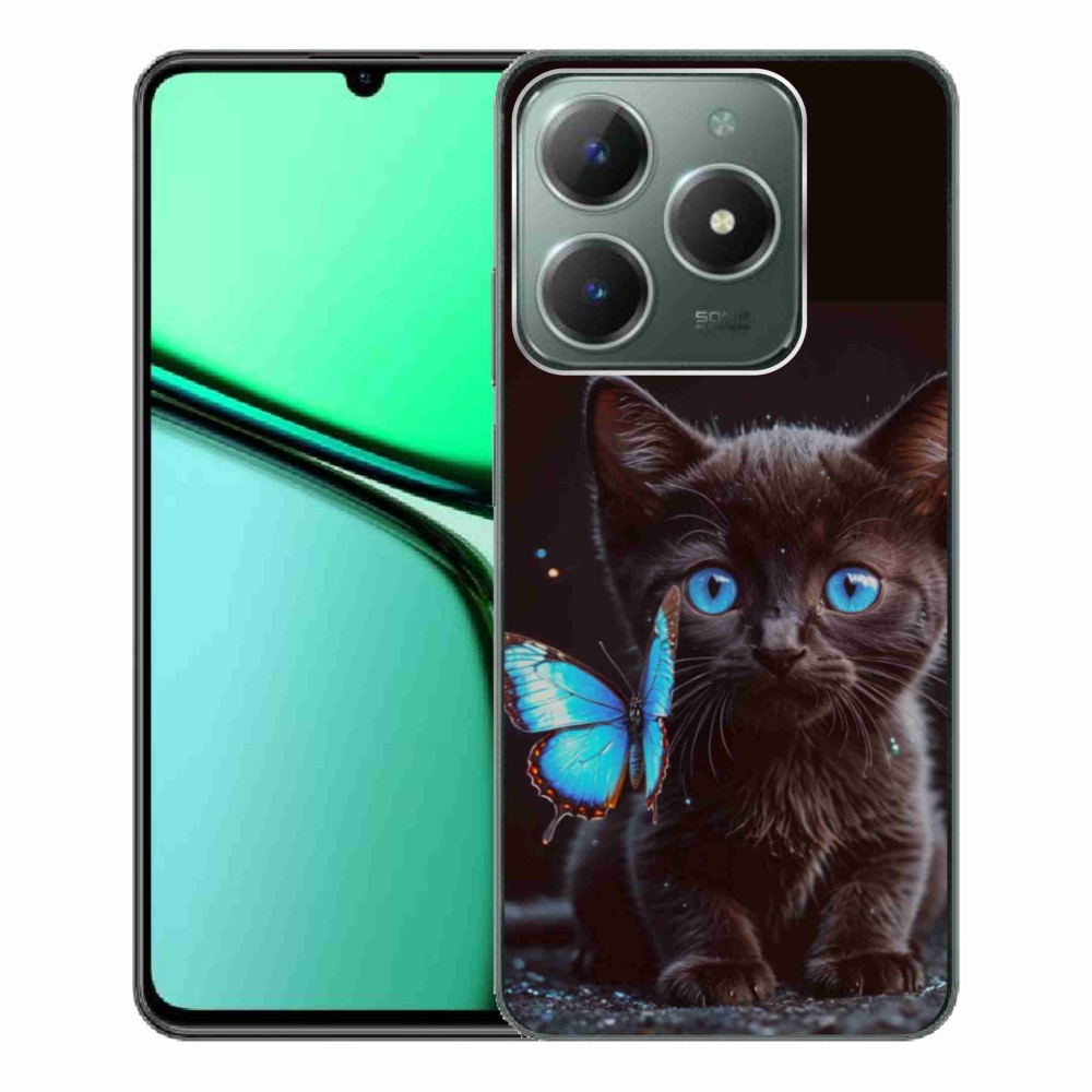 mmCase gél tok a Realme C61-hez – fekete cica 3