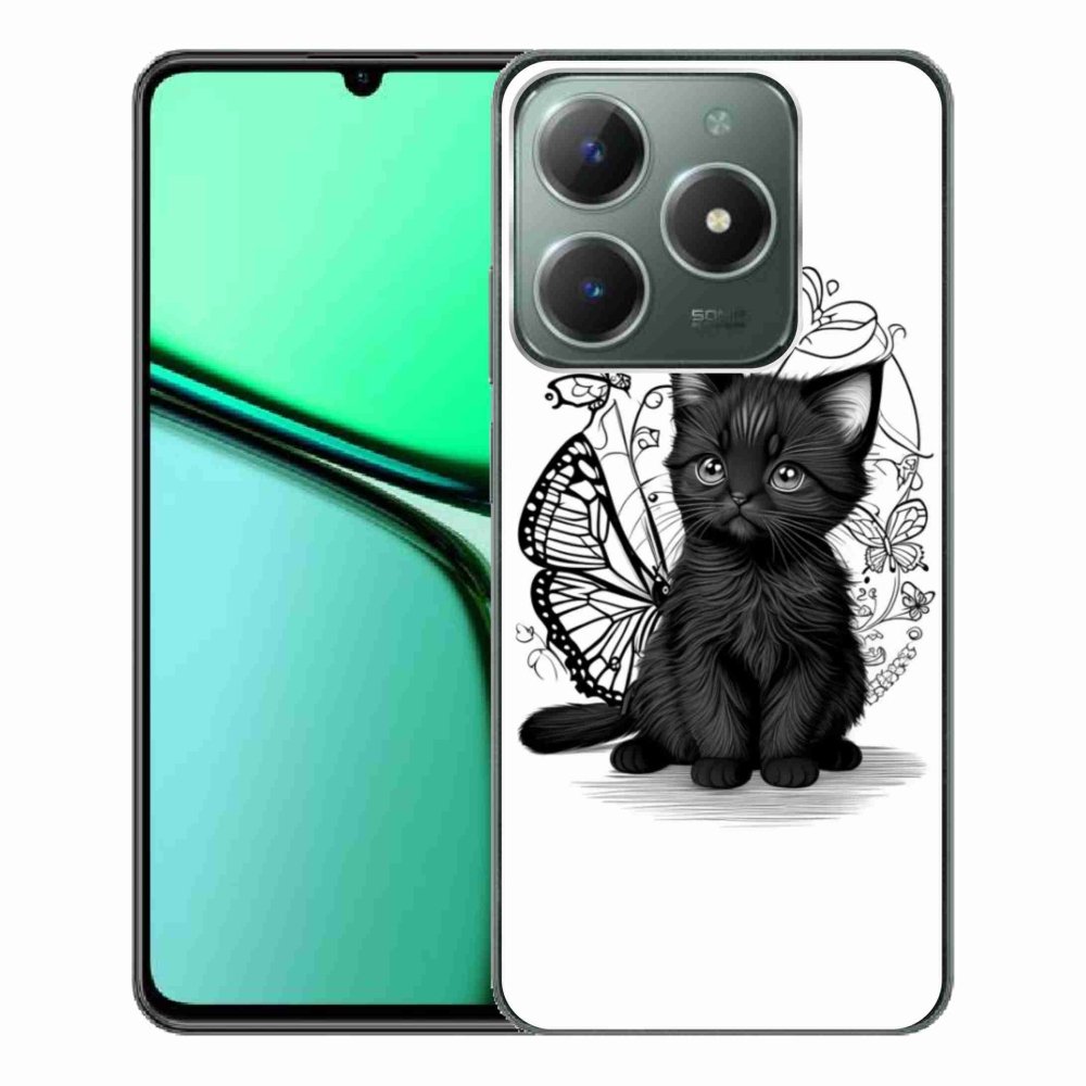 mmCase gél tok a Realme C61-hez – fekete cica