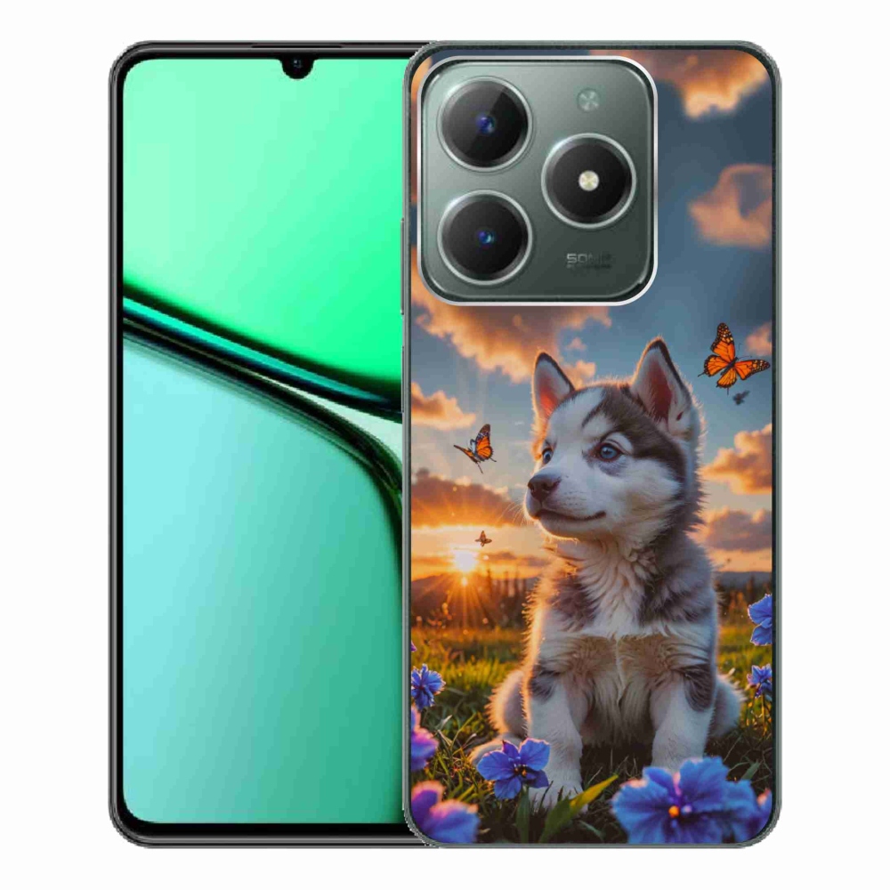 mmCase gél tok a Realme C61-hez – husky naplementekor