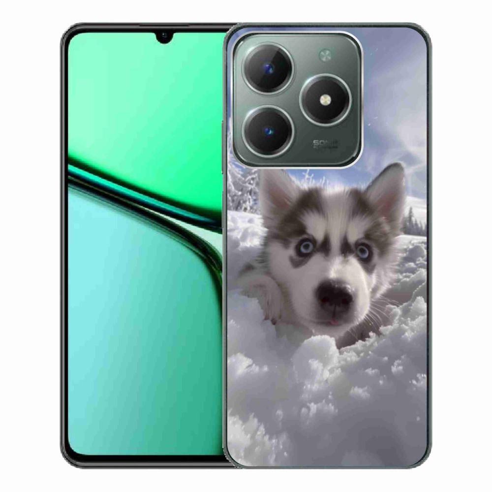 mmCase géltok a Realme C61-hez – husky a hóban