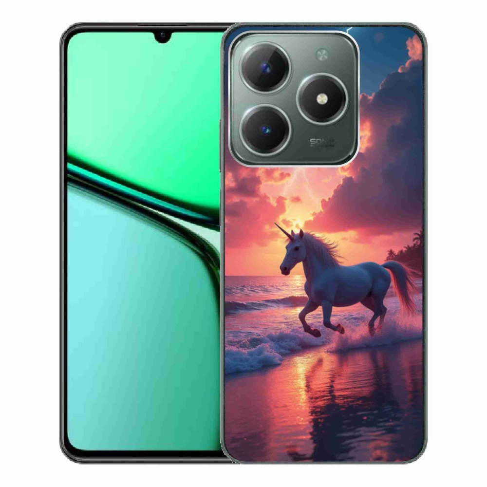 mmCase gél tok a Realme C61-hez – egyszarvú a tengerparton
