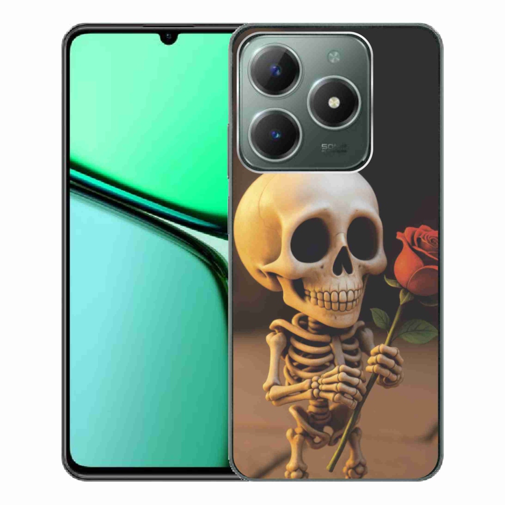 mmCase géltok a Realme C61-hez – csontváz rózsával