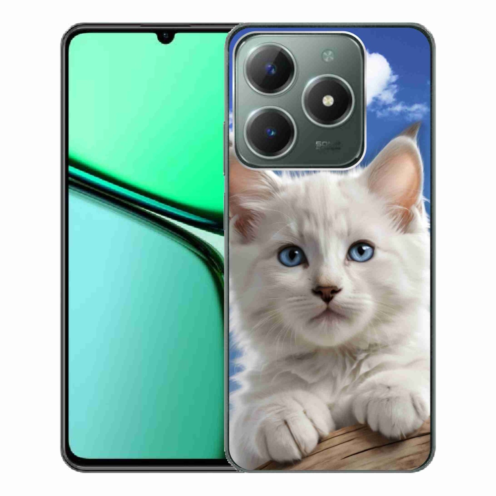 mmCase gél tok a Realme C61-hez – cica és felhők