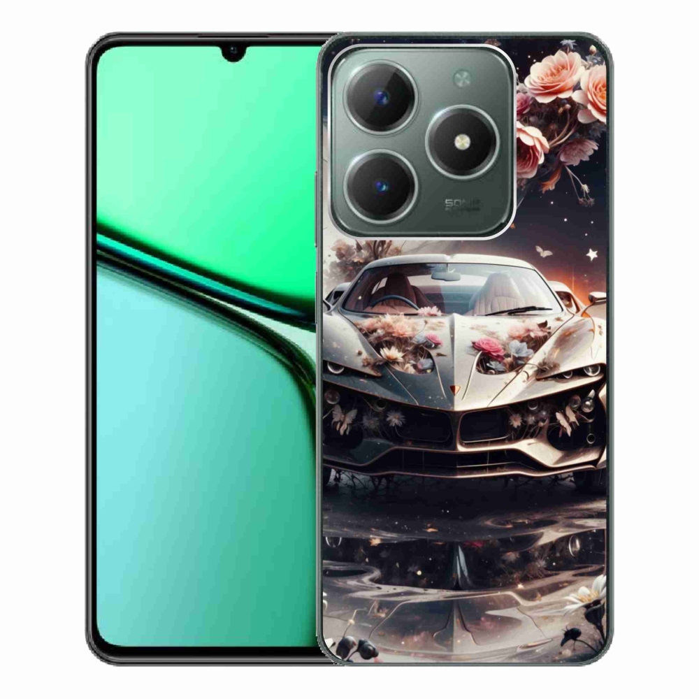 mmCase géltok a Realme C61-hez – virágos sportautó