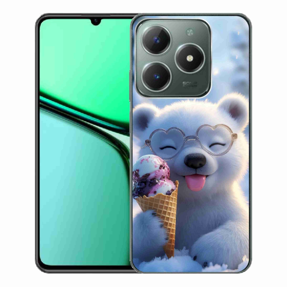 mmCase géltok a Realme C61-hez – jégkrémet evő mackó